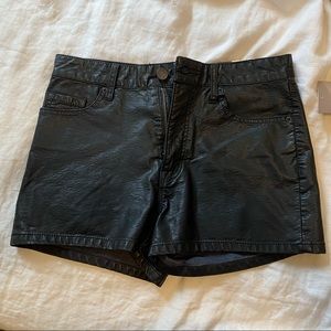 Urban Outfitters BDG High Rise Erin leather shorts